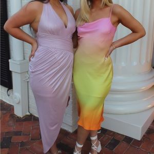 Express ombré formal slip dress size small perfect for spring